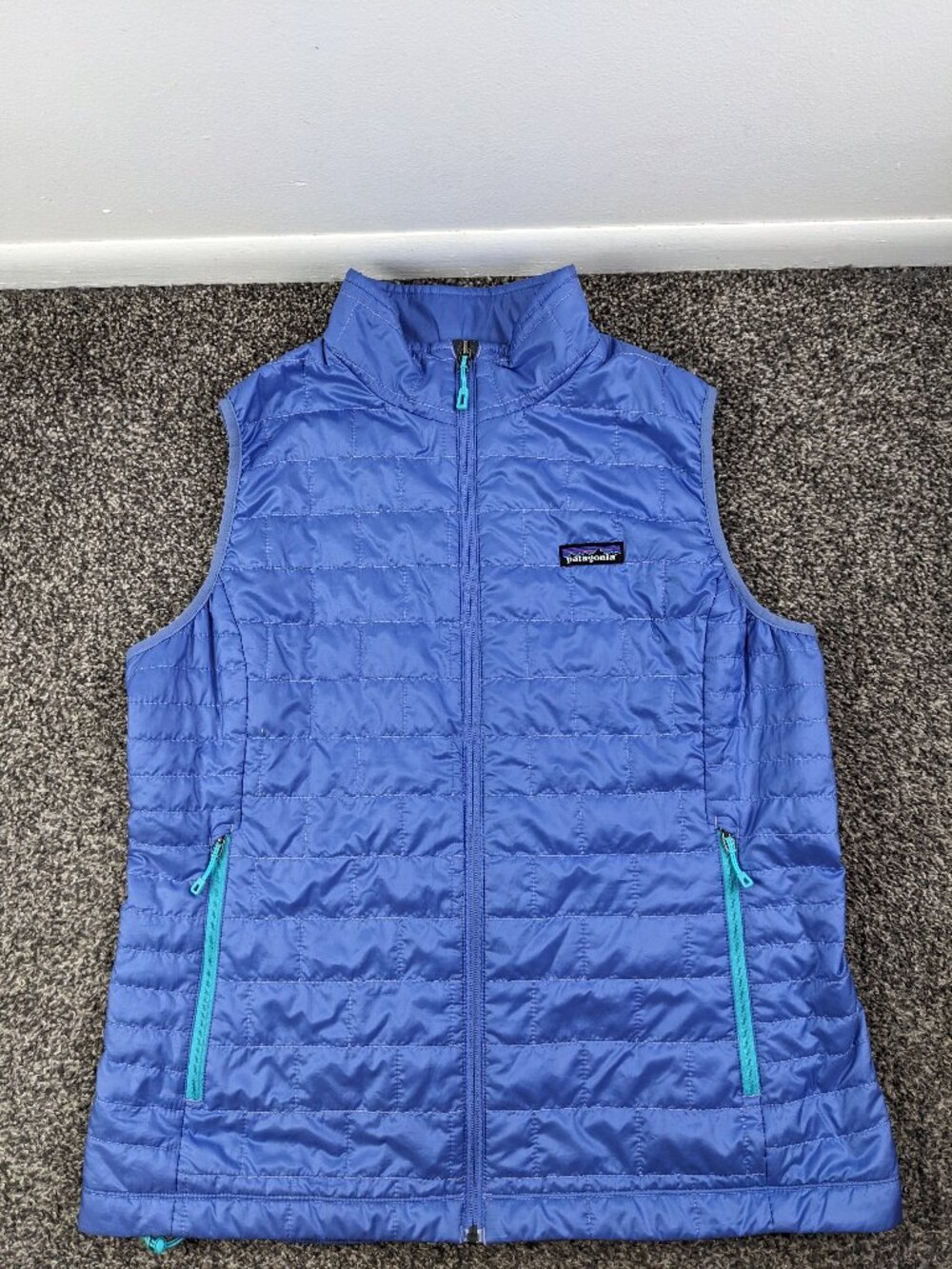 Patagonia Nano Puff Vest Womens XL Cobalt Blue Primaloft Zip 84246 Outdoors